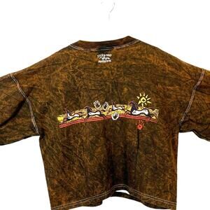 Pearl Snap Jacket Stone Aged Rockwear Women's Cave Painting Pony Southwest SZ L